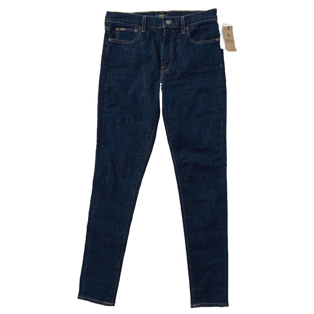 Polo Ralph Lauren The High Rise Skinny Denim Jeans Dark Blue ( 30 )